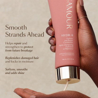VEGAMOUR HYDR-8 Hydrate and Repair Shampoo and Conditioner Kit | Cleanses and Strengthens Dry, Damaged Hair with Amino Acids and Karmatin™ | Clean, Vegan, Cruelty-Free, Clinically Proven, Color Safe VEGAMOURBuy Supplements Australia