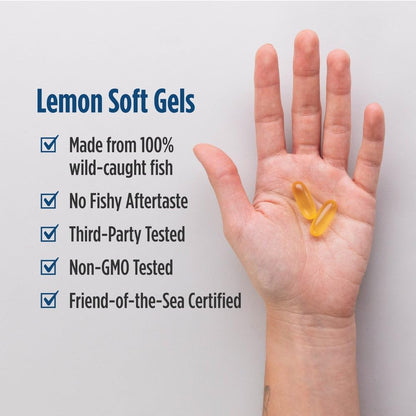Nordic Naturals Omega-3, Lemon Flavor - 90 Soft Gels - 690 mg Omega-3 - Fish Oil - EPA & DHA - Immune Support, Brain & Heart Health, Optimal Wellness - Non-GMO - 45 Servings Nordic Naturals buy supplements Au
