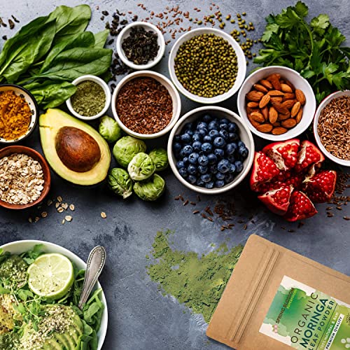 1KG Moringa Superleaf Powder Oleifera 100% Organic Raw Premium Quality Non-GMO Spring BlossomBuy Supplements Australia
