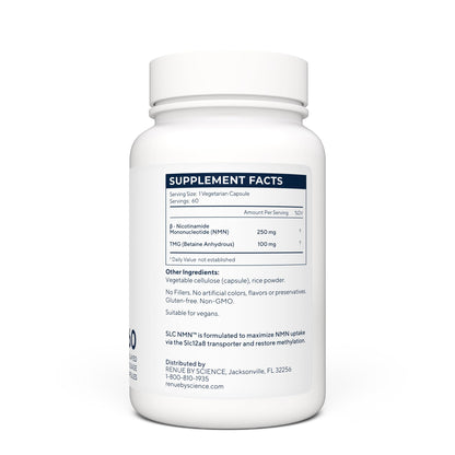 Renue By Science NMN Supplement | 60 SLC Enteric Capsules - 250mg Nicotinamide Mononucleotide per Serving | Delayed Release for Increased Absorption | Manufactured in The USA Renue By ScienceBuy Supplements Australia