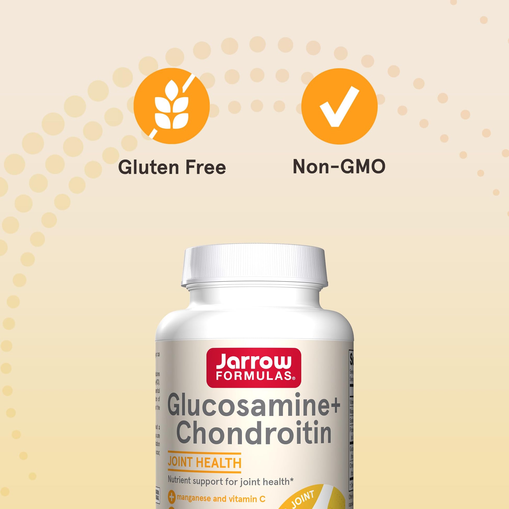 Jarrow Formulas Glucosamine + Chondroitin - 240 Capsules - Nutrient Support - Dietary Supplement for Joint Health - with Vitamin C & Manganese - 60 Servings Jarrow FormulasBuy Supplements Australia