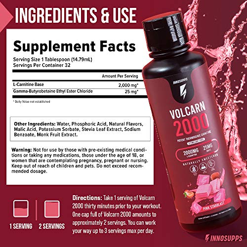 InnoSupps Volcarn 2000 - Advanced Fat Burning Liquid | L-Carnitine, GBEEC, Boost Energy InnoSuppsBuy Supplements Australia