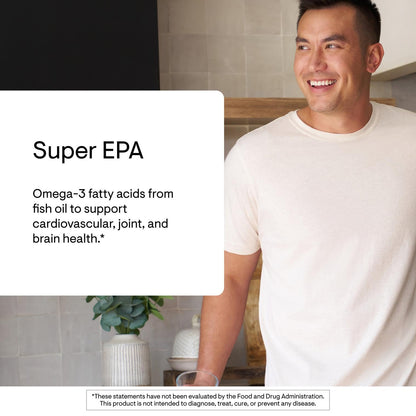 THORNE - Super EPA - Omega-3 Fatty Acids EPA 425mg & DHA 270mg Supplement - Support Brain, Cardiovascular, Joints & Skin* - Gluten, Dairy & Soy-Free - 90 Gelcaps THORNEBuy Supplements Australia