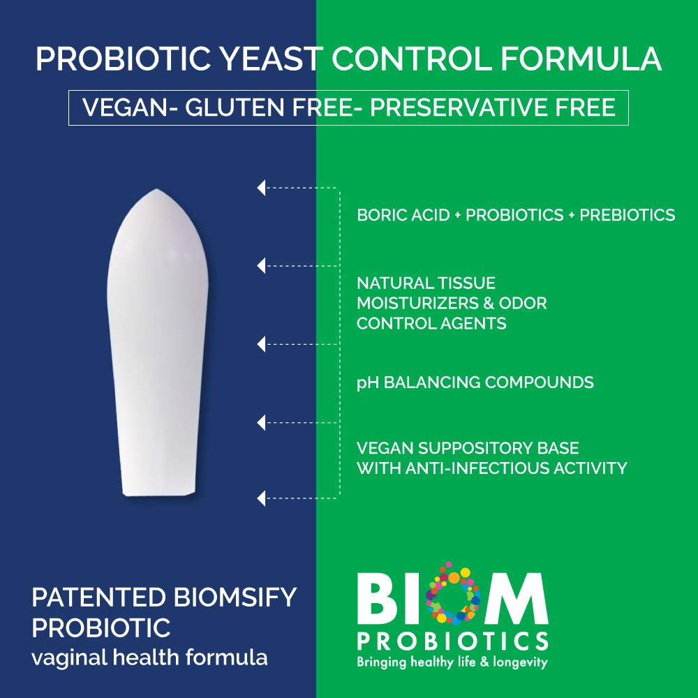 Biom Probiotics Prebiotics Boric acid Suppositories . Feminine Health Probiotic for Infections & pH Essentials VEGAN,PARABEN-FREE (10) Biom ProbioticsBuy Supplements Australia