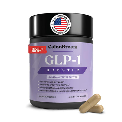 ColonBroom GLP-1 Weight Management Supplement for Women & Men - GLP1 Supports Gut Health, Metabolic Wellness & Appetite Regulation - Vegan, Gluten-Free Diet Capsules | 60 Count ColonBroomBuy Supplements Australia