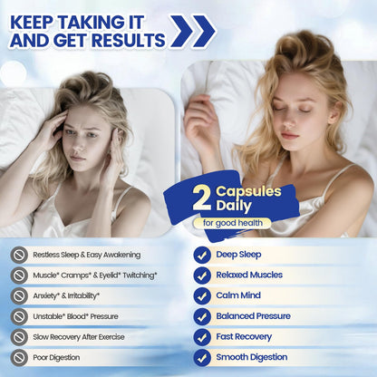 1000mg Magnesium Complex Capsules, 8-in-1 Magnesium Glycinate, Citrate, Malate, Taurate, Oxide, Carbonate, Aspartate, Orotate - 240 Capsules