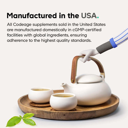 Codeage Liposomal Green Tea+ Ultra Potency - EGCG 90% Green Tea Extract, Organic Matcha Green Powder, Peppermint, Lemon Peel - Vegan, Non-GMO, Gluten-Free - Liposomal Delivery - 60 Capsules CodeageBuy Supplements Australia