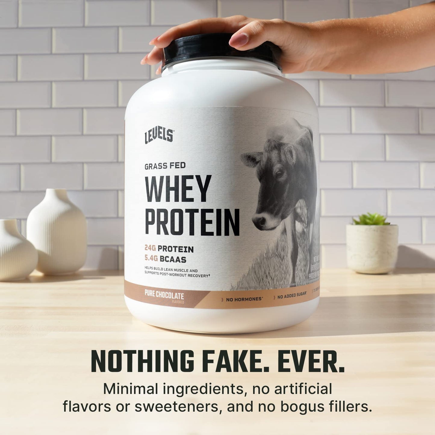 Levels Grass Fed 100% Whey Protein, No Hormones, Pure Chocolate, 5LB Levels NutritionBuy Supplements Australia