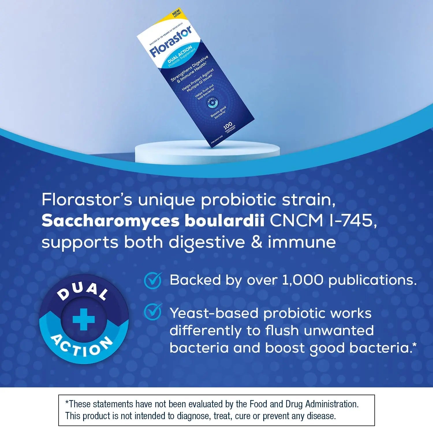 Florastor Probiotics for Digestive and Immune Health, 100 Capsules, Probiotics for Women & Men, Helps Flush Out Bad Bacteria, Boosts The Good with Our Unique Strain Saccharomyces Boulardii FlorastorBuy Supplements Australia