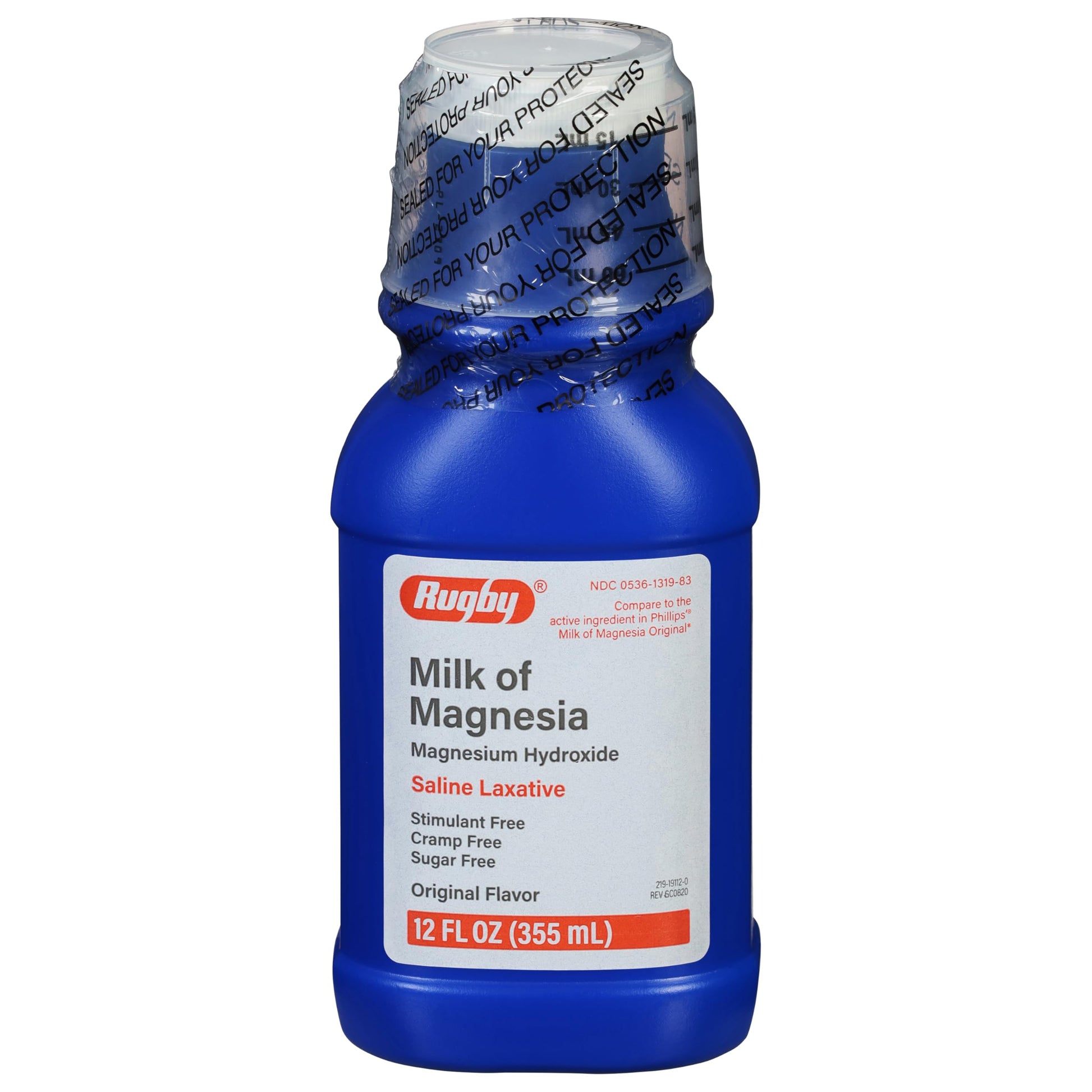 Rugby Milk of Magnesia Magnesium Hydroxide Saline Laxative – Stimulant, Cramp & Sugar-Free - Original Flavor – 12 Fl Oz RUGBY LABORATORIESBuy Supplements Australia