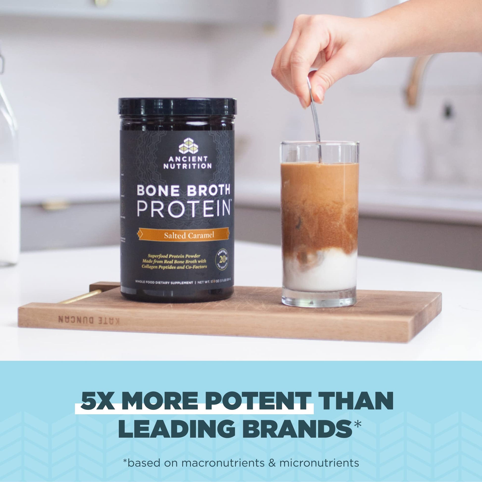Ancient Nutrition Bone Broth Protein Powder, Salted Caramel, 19g Protein per Serving Ancient NutritionBuy Supplements Australia
