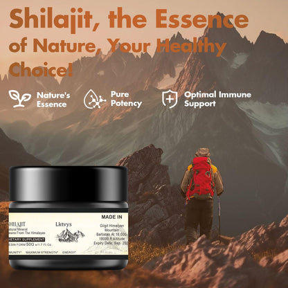 Shilajit Pure Himalayan Organic - Pure Original Shilajit, 50g(Large Volume), Enriched LktvysBuy Supplements Australia