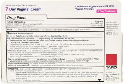 Taro Clotrimazole 7 Vaginal Cream 45 g, 1.58 Ounce (Pack of 3) GYNE-LOTRIMIN 7 DAYBuy Supplements Australia