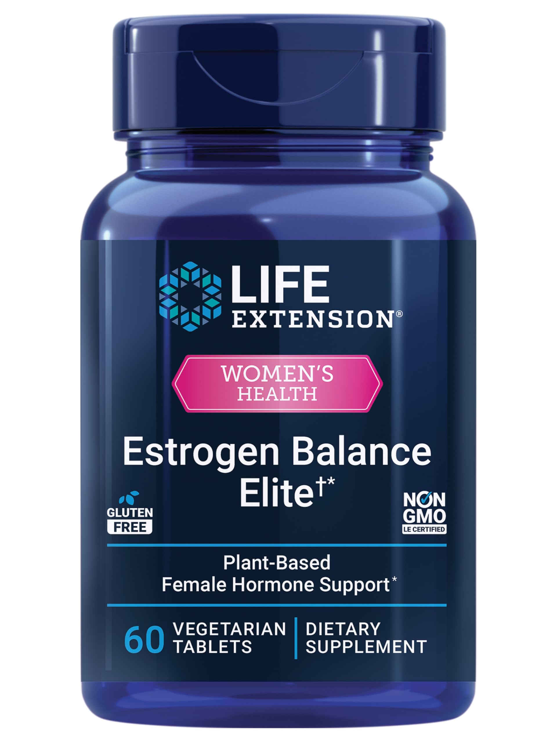 Life Extension Estrogen Balance Elite, Menopause Support Supplement, Hormone Balance, hot Flashes, Night Sweats, Vaginal Dryness, Gluten-Free, Non-GMO, Vegetarian, 60 Tablets. Life ExtensionBuy Supplements Australia