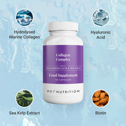 Hey Nutrition Collagen Complex Hyaluronic Acid & Sea Kelp Vitamin E, C, Biotin Hey NutritionBuy Supplements Australia