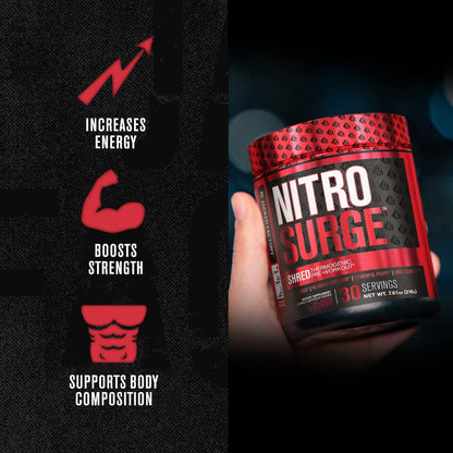 Jacked Factory Nitrosurge Shred Thermogenic Pre-Workout in Watermelon & N.O. XT Nitric Oxide Booster for Men & Women