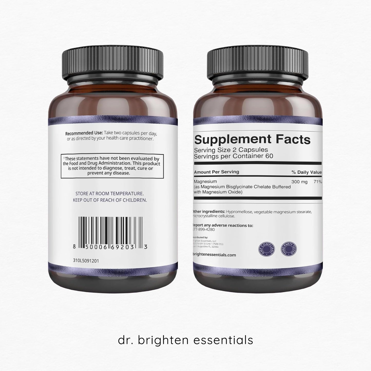Dr. Brighten Magnesium Plus (as Magnesium Bi-glyncinate) - Beneficial in Maintaining a Healthy Mood, Sleep, Hormone Balance and Reducing Symptoms of PMS and Menstrual Cramps Dr. BrightenBuy Supplements Australia