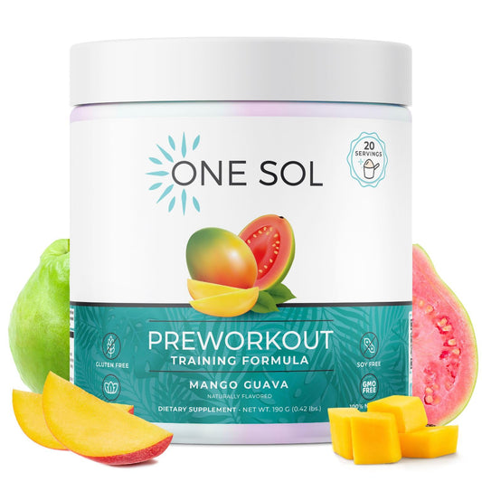 One Sol Pre-Workout for Women, Enhanced Pump & Focus, No Jitters Or Crash, Natural