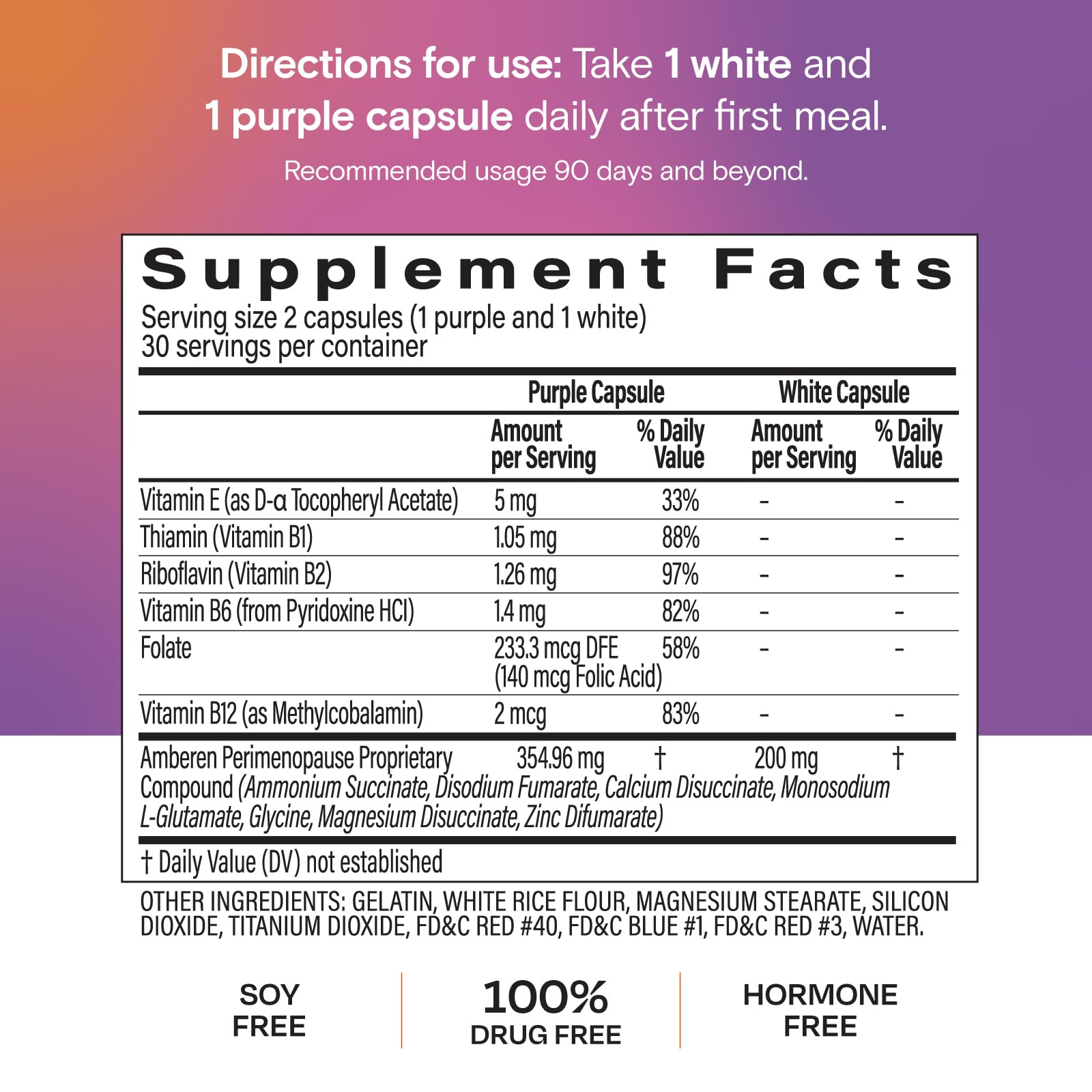 Amberen Perimenopause, Peri-Menopause Multi-Symptom Relief, Vitamin B, Vitamin E & Antioxidants Supplement, Clinically Shown to Help Support Hormone Balance, Hot Flashes & Night Sweats, 60 Count AmberenBuy Supplements Australia