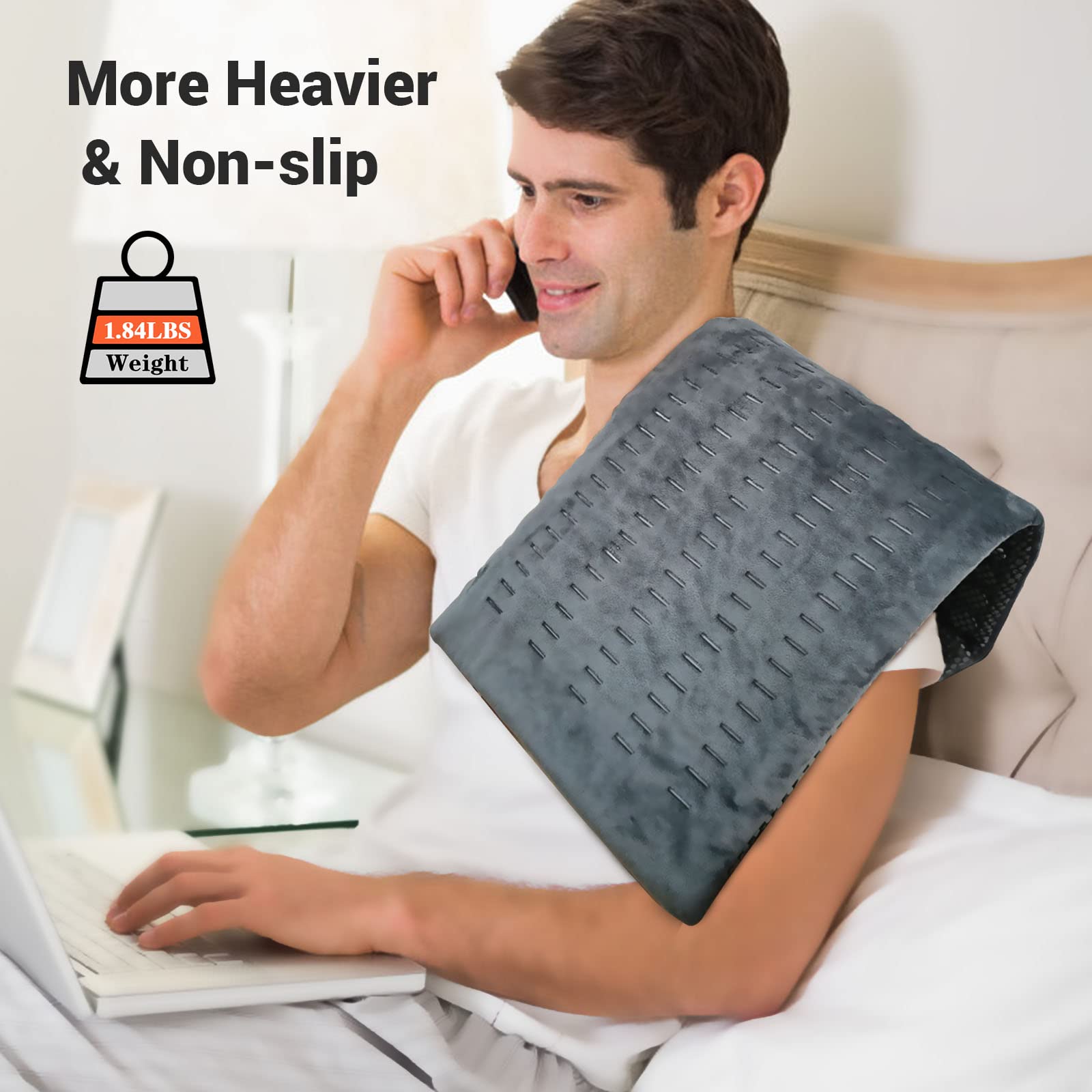 ZXU Jade Stone Heating pad, Nature Jade Electric Heating Pad for Back Pain and Cramps Relief,XL King Size Hot Heated Pad with 12 Heat Level,1-24h Auto-Off,Stay on Function, Hot Heated Pad ZXUBuy Supplements Australia