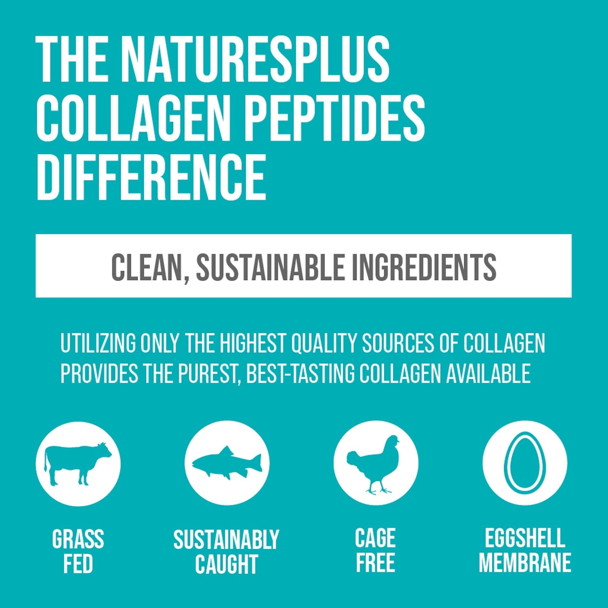 NaturesPlus Collagen Peptides Powder - Premium Hydrolysed Collagen Supplement, 6 Major Types Nature's PlusBuy Supplements Australia