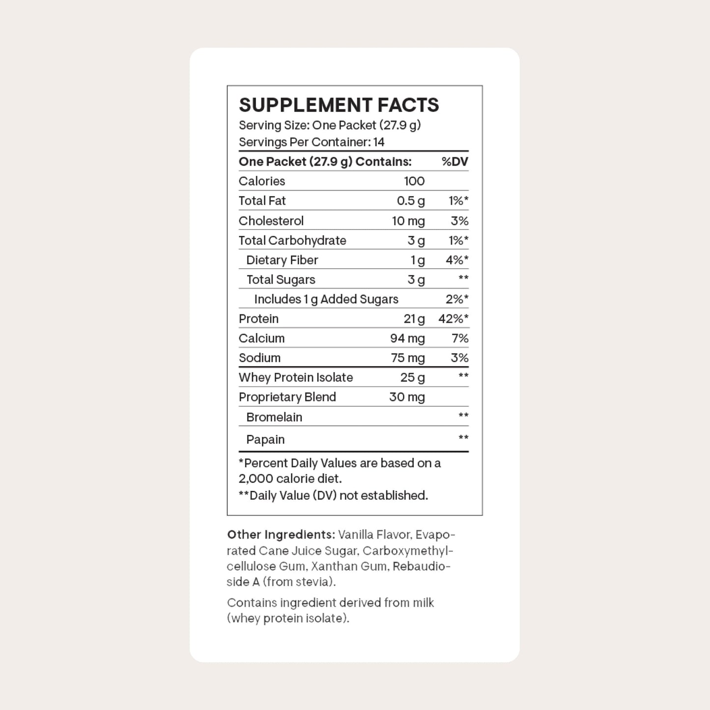 THORNE - Whey Protein Isolate - 21 Grams of Easy-to-Digest Whey Protein Powder - NSF Certified for Sport - Vanilla - 13.79 Ounces - 14 Packets THORNEBuy Supplements Australia