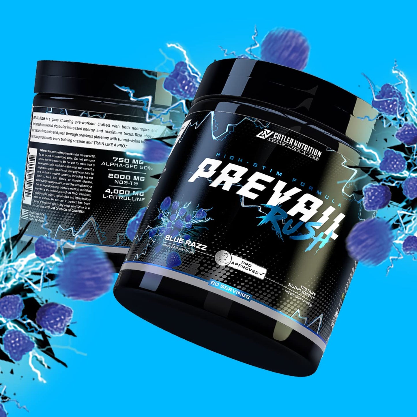 Cutler Nutrition High Stim Pre Workout Powder Prevail Rush Preworkout for Men & Women Cutler NutritionBuy Supplements Australia