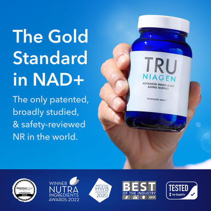 TRU NIAGEN Patented NAD Supplement for Brain Function, Anti Aging & Cell Regeneration, Niagen, 60 300mg Servings | Supports Cellular Energy, Muscle | Nicotinamide Riboside (NR) Take 2 Daily | 1 Bottle TRU NIAGENBuy Supplements Australia
