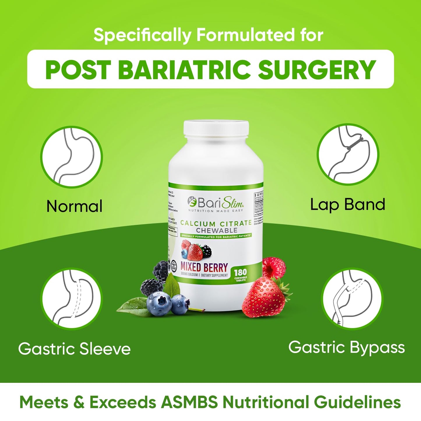 BariSlim Chewable Bariatric Multivitamin Tablets - Specially Formulated Chewable Tablets for Patients After Weight Loss Surgery - Easy to Digest & Great Tasting Fruit Flavors | Pack of 2 BariSlim buy supplements Au