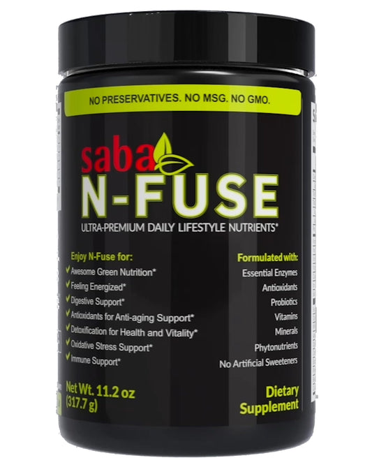 Saba N-Fuse-Whole Food Daily Nutrition,-Phytonutrients, Pre and Probiotics, Enzymes