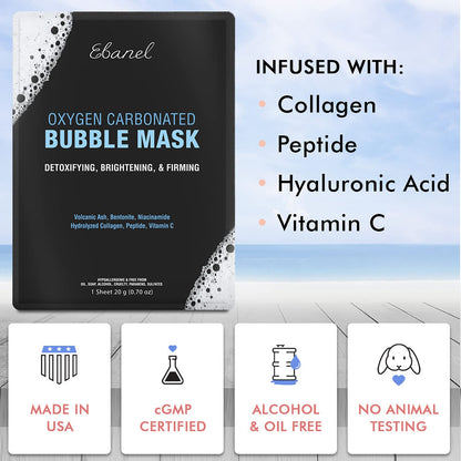 Ebanel Bundle of 10 Pack Bubble Clay Masks, and 2.5% Retinol Serum Ebanel buy supplements Au