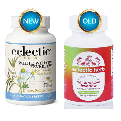 Eclectic Institute Raw Fresh Freeze-Dried Non-GMO White Willow - Feverfew | Support Body's Response to Occasional Pain | 90 CT (350 mg) ECLECTIC INSTITUTEBuy Supplements Australia