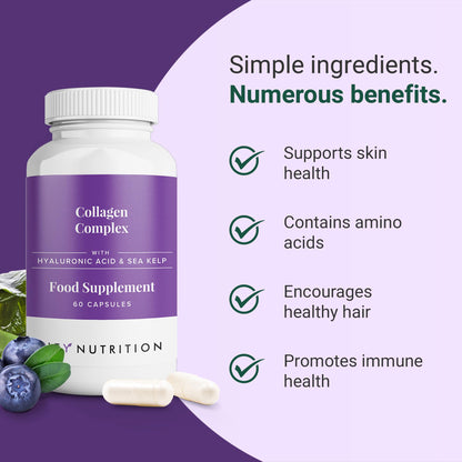 Hey Nutrition Collagen Complex Hyaluronic Acid & Sea Kelp Vitamin E, C, Biotin Hey NutritionBuy Supplements Australia