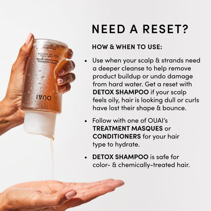 OUAI Detox Shower Routine Bundle - Gentle Detox Face Cleanser (7.8 Oz) and Clarifying Shampoo with Apple Cider Vinegar (10 Oz) - Removes Dirt, Oil, Product, Makeup, and Sunscreen - 2-Piece Bundle OUAIBuy Supplements Australia