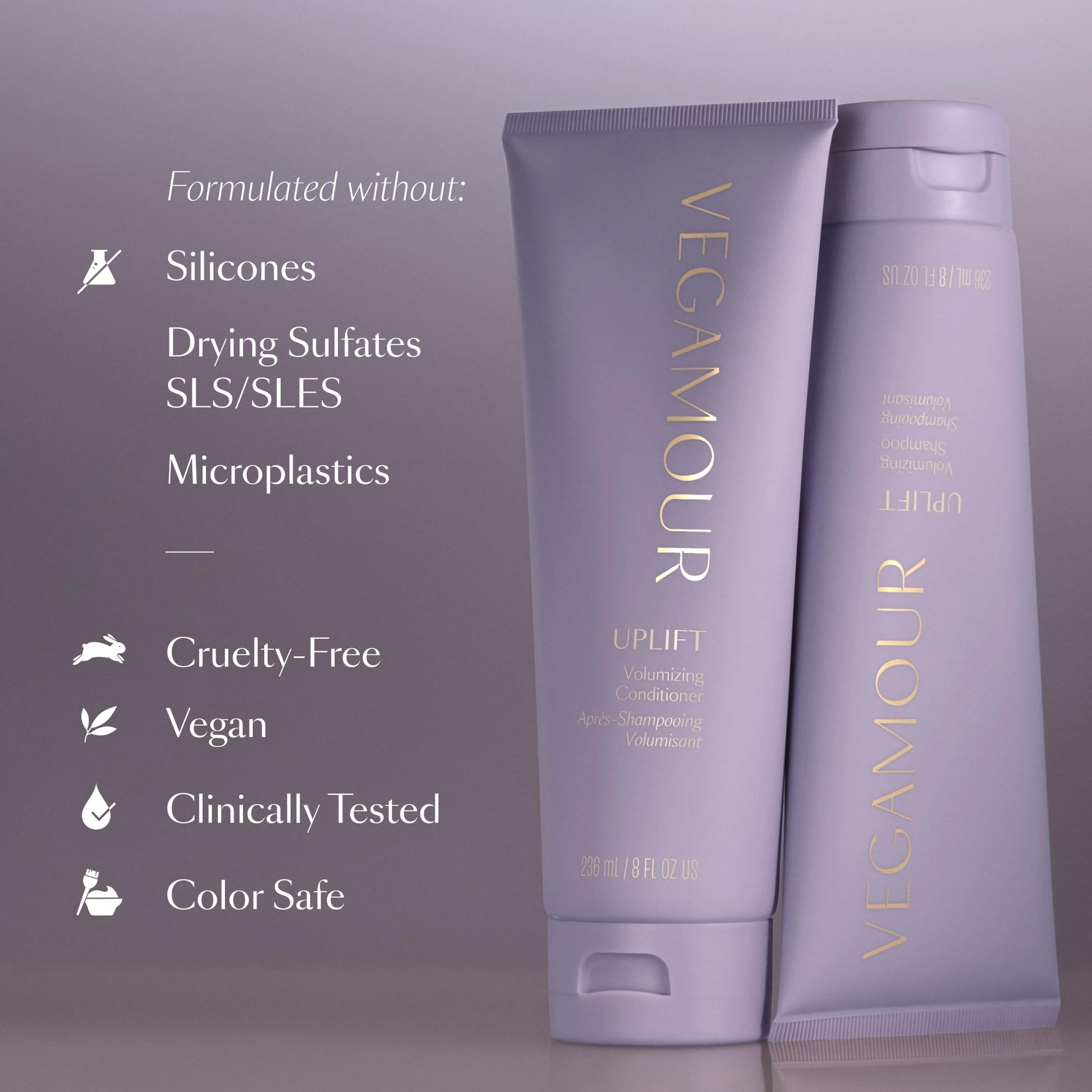 Uplift Volumizing Shampoo & Conditioner Kit, For Fine & Flat Hair, Provides Volume, Non Sticky Formula for Healthy Fuller Looking Hair VEGAMOURBuy Supplements Australia