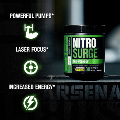 Jacked Factory Nitrosurge Pre-Workout in Fruit Punch & N.O. XT Nitric Oxide Booster for Men & Women