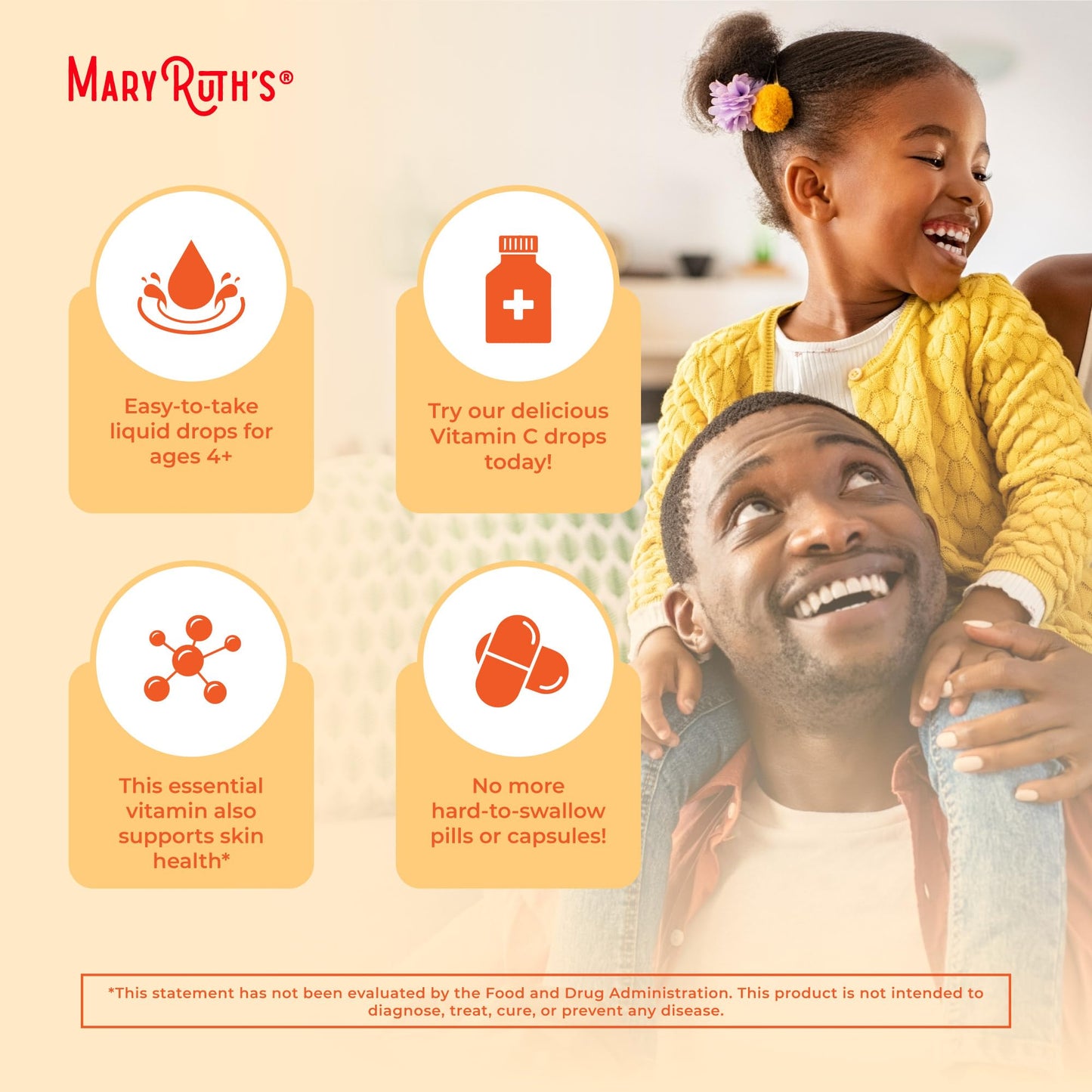 MaryRuth Organics Organic Vitamin C Supplement | Liquid Vitamin C Liquid Drops for Adults & Kids | Immune Support Supplement for Overall Health | Vegan | Non-GMO | Gluten Free | 4 Fl Oz MARYRUTH'SBuy Supplements Australia