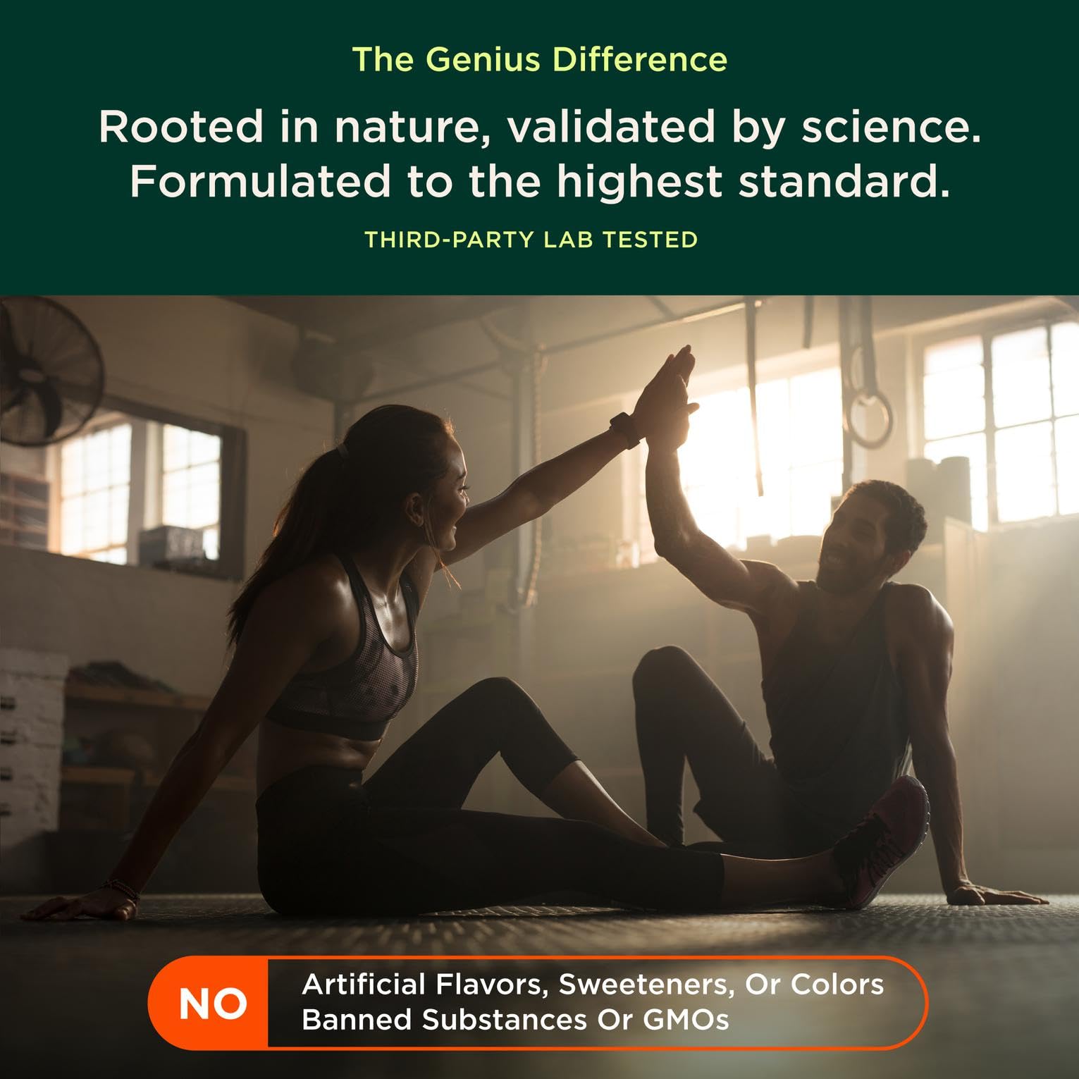 The Genius Brand Protein Powder - Chocolate + Adaptogenic Mushroom Blend - Plant-Based Protein with Reishi, Cordyceps & Lion’s Mane - Daily Muscle Recovery & Immune Support - 20 Servings The Genius BrandBuy Supplements Australia