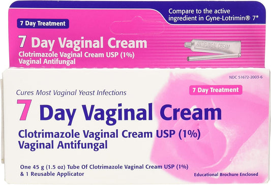 Taro Clotrimazole 7 Vaginal Cream 45 g, 1.58 Ounce (Pack of 3)