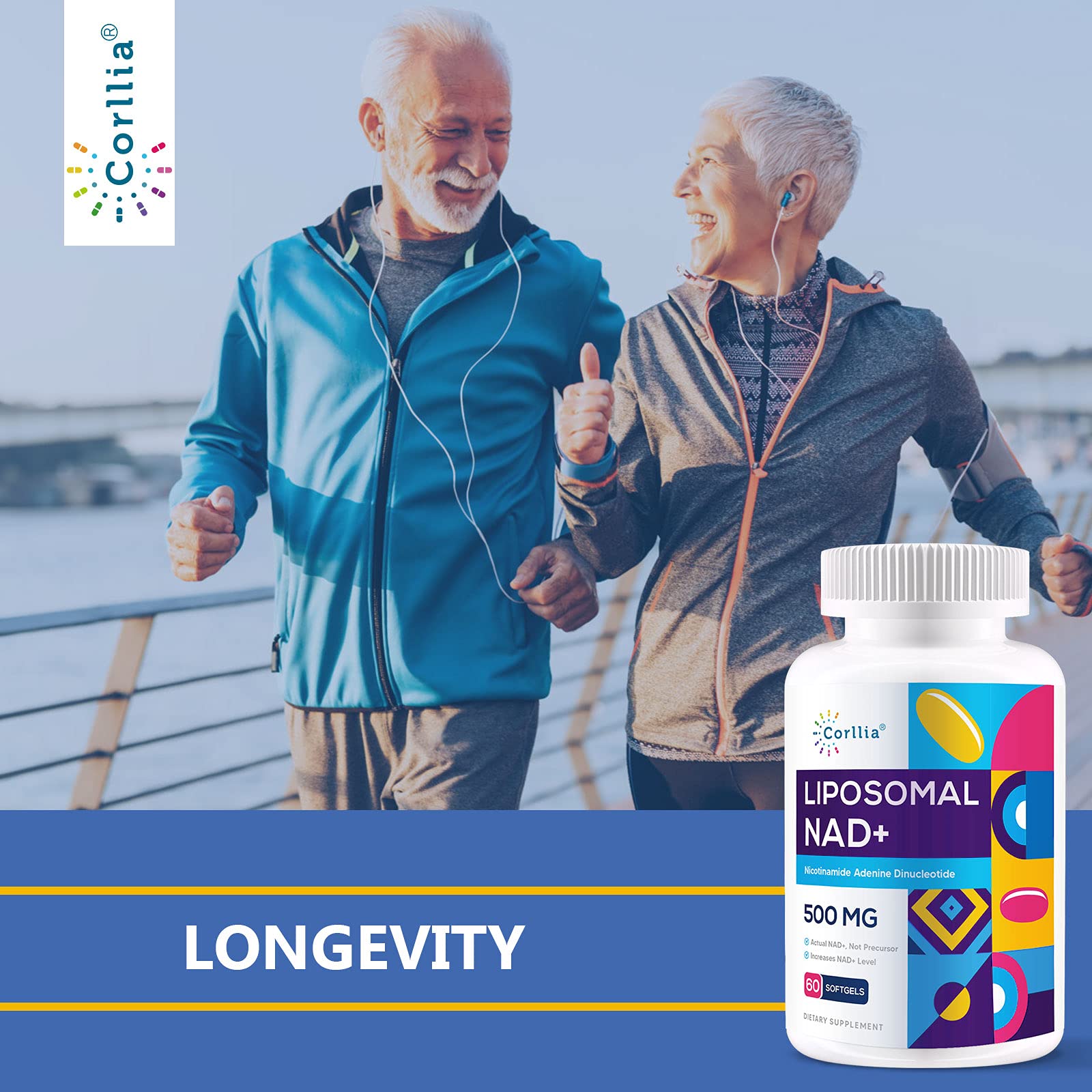 Liposomal NAD+ 500mg with TMG 250mg Softgels, Nicotinamide Riboside Alternative, Actual NAD+ Supplement, 120 Servings CorlliaBuy Supplements Australia