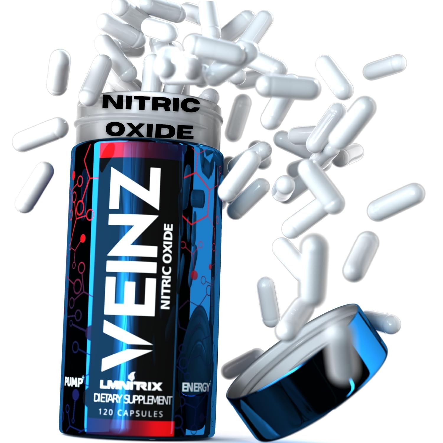 LMNITRIX VEINZ Pills ✮ Nitric Oxide Supplement with L-Arginine, L-Citrulline & ALA