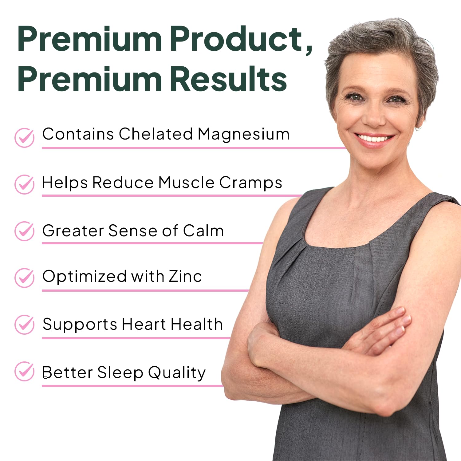 Organics Ocean Pure Magnesium Glycinate with Zinc - Maximum Strength Chelated Magnesium Supplement for Women and Men for Muscle Cramps and Sleep Support - 3 Bottles Organics OceanBuy Supplements Australia
