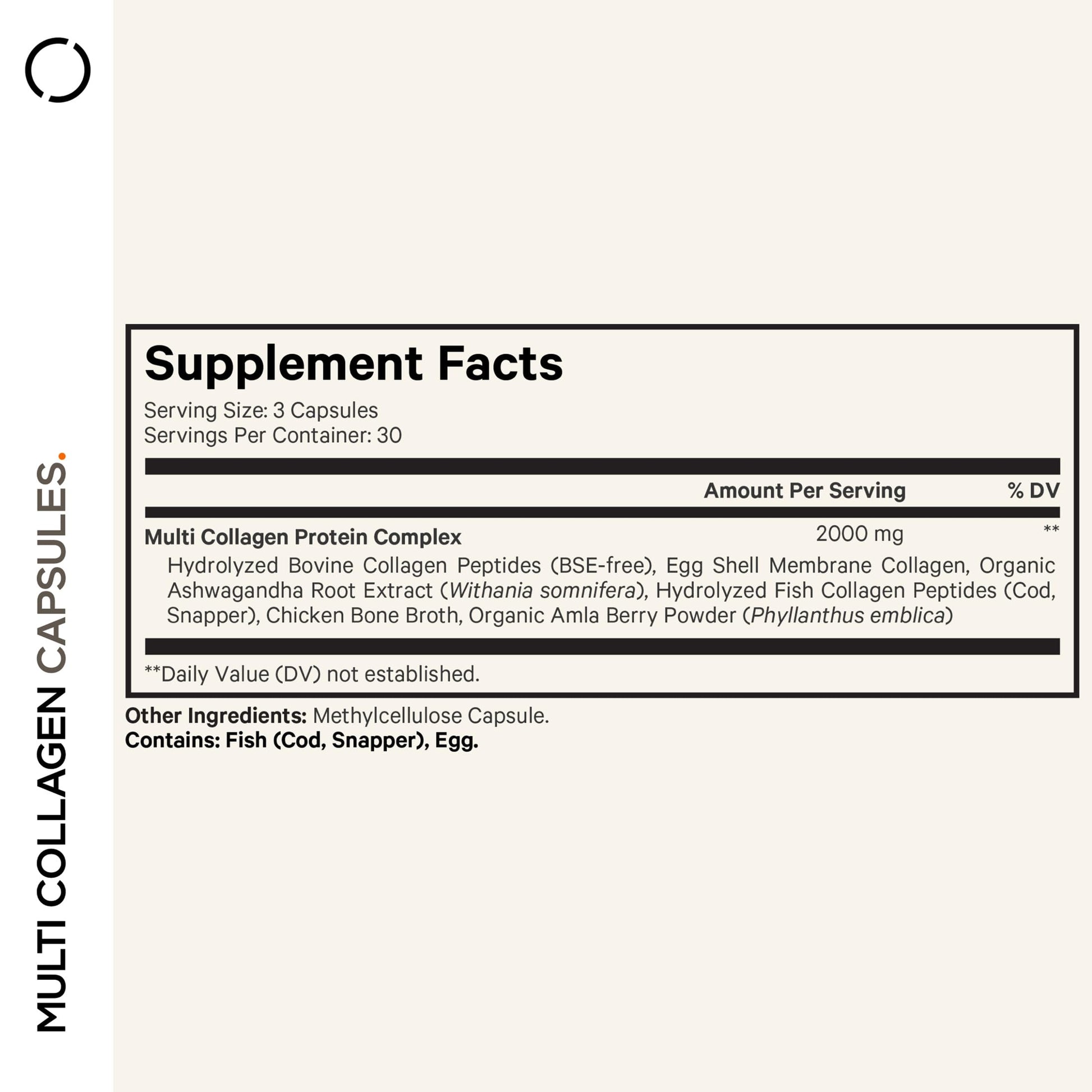 Codeage Multi Collagen Peptides Protein Capsules, 5 Collagen Types, Grass-Fed & Hydrolyzed Bovine Collagen Pills Supplement, Ashwagandha, Amla Berry Vitamins, Collagen Peptides - 90 Capsules CodeageBuy Supplements Australia