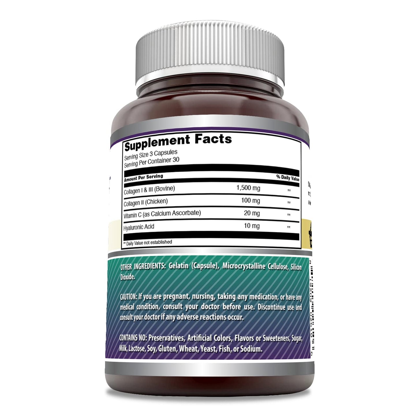 Amazing Formulas Advanced Collagen Supplement | Collagen Type I, II & III with Vitamin C & Hyaluronic | 1600 Mg Per Serving | 90 Capsules | Non-GMO | Gluten-Free | Made in USA Amazing NutritionBuy Supplements Australia