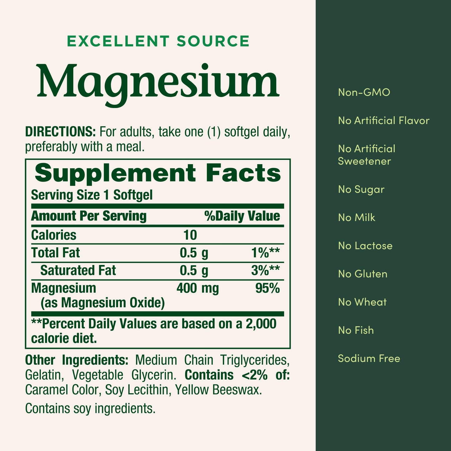 Nature's Bounty Magnesium 400 mg Softgel, Whole Body Support, Magnesium Supplements for Men and Women, Heart, Nerve & Bone Health, 75 Softgels (Pack of 1) Nature's BountyBuy Supplements Australia
