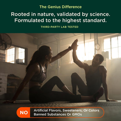 The Genius Brand Genius Mindfulness - Brain Health Supplement - Supports Healthy Mindsets - Calm, Energy, Memory & Focus Support - Ashwagandha, NeuroFactor & More - 30 Veggie Pills The Genius BrandBuy Supplements Australia