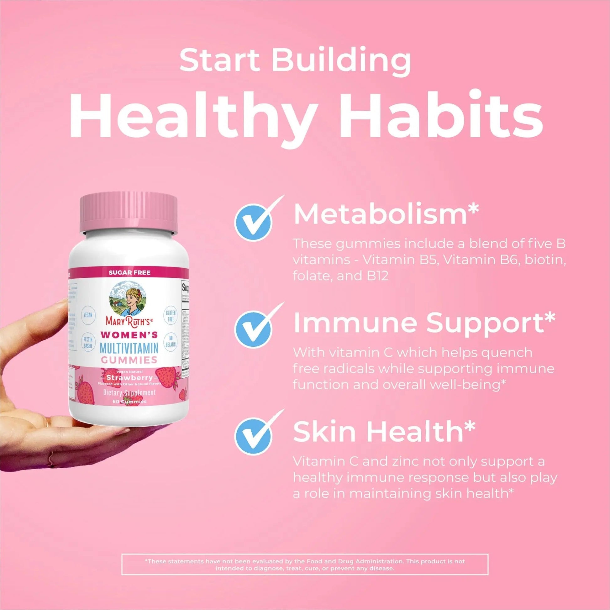 MaryRuth's Multivitamin Gummies for Women (Strawberry) & Liquid Nighttime Multimineral (Pineapple) | Clean Label Project Verified MARYRUTH'S