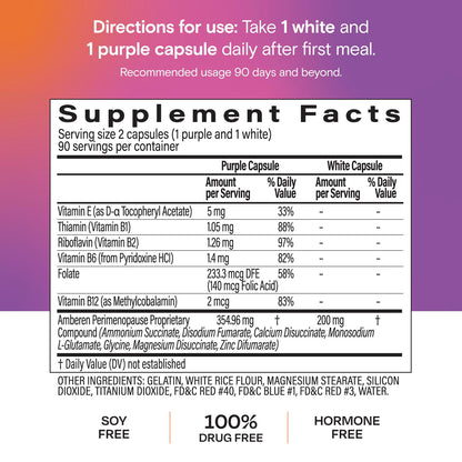 Amberen Perimenopause, Peri-Menopause Multi-Symptom Relief, Vitamin B, Vitamin E & Antioxidants Supplement, Helps Support Hormone Balance, Hot Flashes & Night Sweats, Supplements for Women, 180 Count AmberenBuy Supplements Australia
