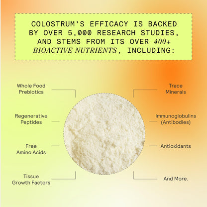 ARMRA Colostrum™ Premium Powder, Grass Fed, Gut Health Bloating Immunity Skin & Hair, Contains 400+ Bioactive Nutrients, Keto, Gluten & Fat Free (Unflavored, Blood Orange Bundle | 60 Servings) ARMRABuy Supplements Australia