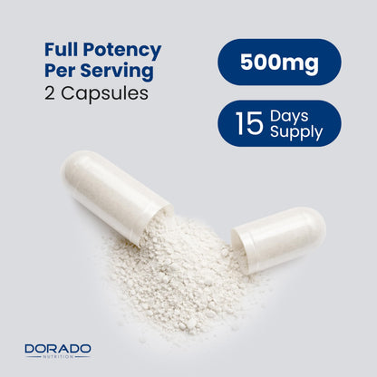 NAD Supplement (500mg of 95% Pure NAD+ Per Serving) NMN Supplement, NAD Nicotinamide Riboside Support (Third Party Tested, Vegan Safe, Non-GMO, No Fillers, & Made in the USA - 30 Vegan Capsules) DORADO NUTRITIONBuy Supplements Australia